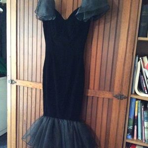 Vintage velvet and tulle Long gown